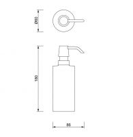 Диспенсер для жидкого мыла Decor Walther DW 08204 схема 2