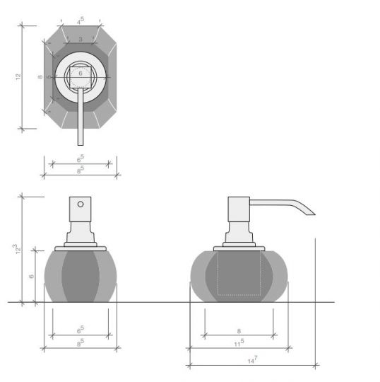 Диспенсер для жидкого мыла Decor Walther KR SSP 09242 схема 5