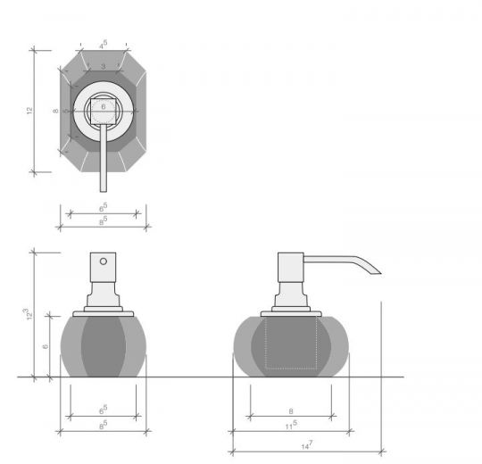Диспенсер для жидкого мыла Decor Walther KR SSP 09244 схема 5