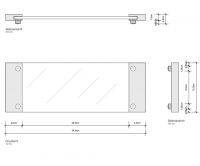 Лоток универсальный стеклянный Decor Walther TAB 08487 34х12 схема 4