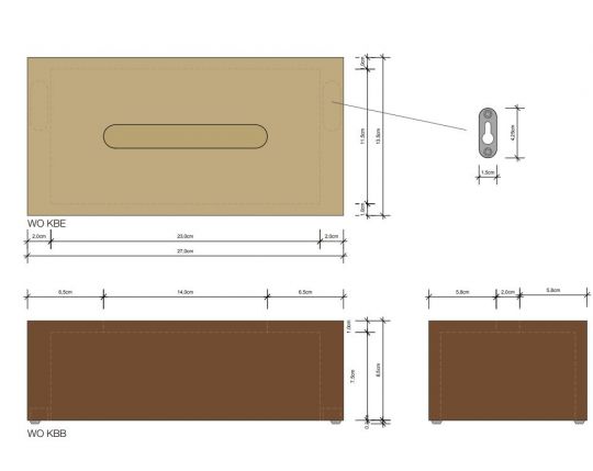 Лоток для бумажных полотенец Decor Walther Wood 09251 схема 2