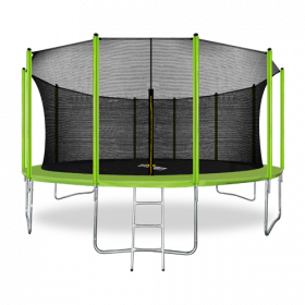 Батут Arland 16FT с внутренней страховочной сеткой и лестницей (Light green)