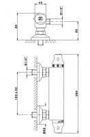 Термостатический смеситель для душа Nicolazzi Termostatico схема 1