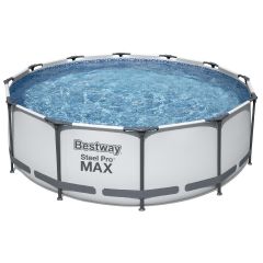 Каркасный круглый бассейн Bestway 56418 (366х100 см) с картр. фильтром и лестницей
