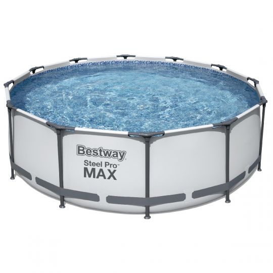 Каркасный круглый бассейн Bestway 56418 (366х100 см) с картр. фильтром и лестницей