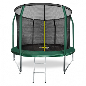 Батут Arland 10FT премиум с внутренней страховочной сеткой и лестницей (Dark green)