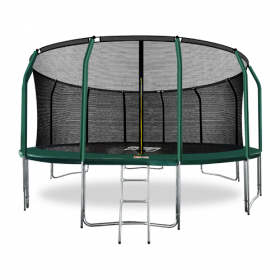 Батут Arland 16FT премиум с внутренней страховочной сеткой и лестницей (Dark green)