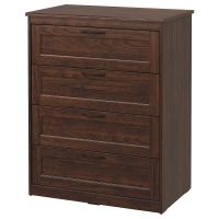 SONGESAND СОНГЕСАНД, Комод с 4 ящиками, коричневый, 82x104 см - 303.667.76