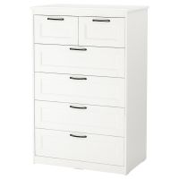 Kupit Ikea Hauga Hauga Komod S 6 Yashikami Seryj 138x84 Sm 004 592 39 V Minske Po Nizkoj Cene