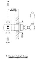 Запорный вентиль Nicolazzi Tradizionale 4912 для термостата с ручками Petit M. Blanc схема 1