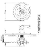 Термостатический смеситель с запорным вентилем Nicolazzi Teide 4914 для душа схема 1