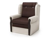 Кресло-кровать Классика-М экокожа беж и рогожка