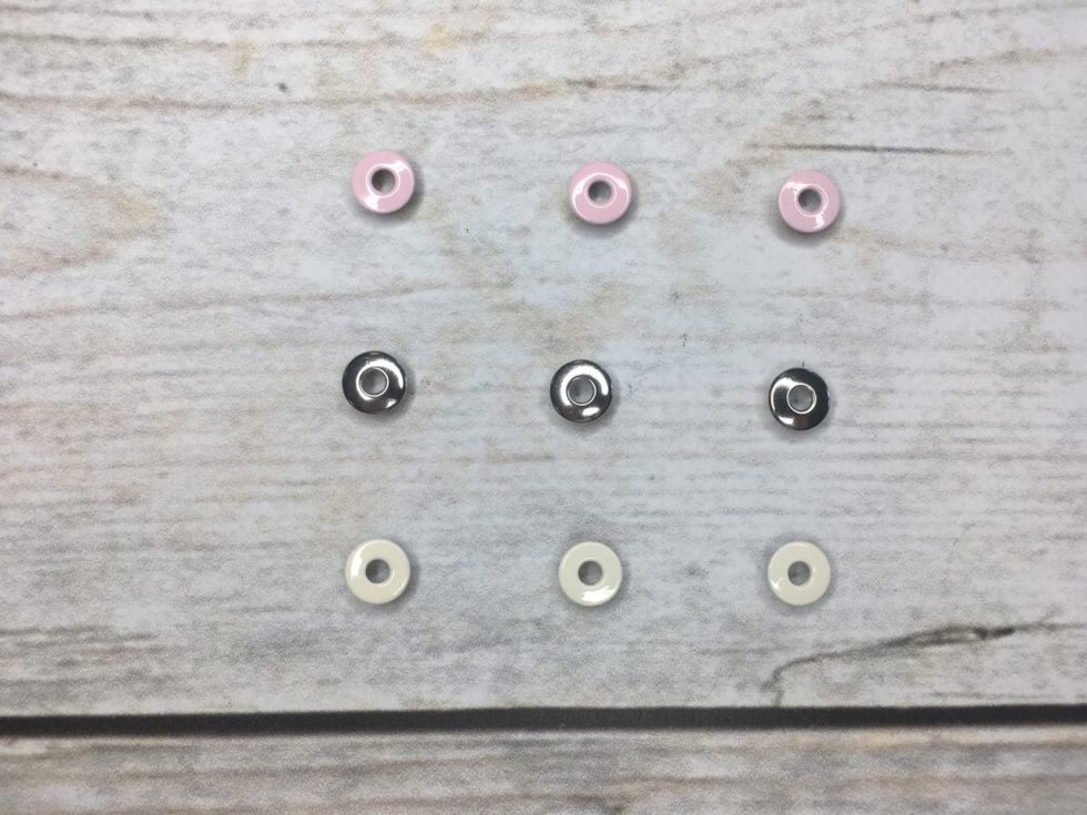 кнопка 9,5 мм декоративная бублик розовые