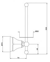 Настенный вертикальный бумагодержатель Nicolazzi Teide 1497 схема 1