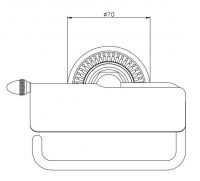Подвесной держатель для туалетной бумаги Nicolazzi Impero 1492 схема 1