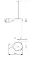Туалетный ёршик подвесной Nicolazzi Minimale 1490M схема 1