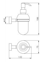 Диспенсер для жидкого мыла подвесной Nicolazzi Minimale 1489M схема 1