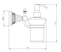 Диспенсер для жидкого мыла в ванную комнату Nicolazzi Impero 1489 схема 1