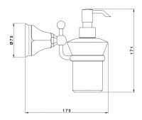 Настенный диспенсер для жидкого мыла Nicolazzi Teide 1489 схема 1
