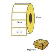 Термоэтикетка 58х40 (700 шт/р) втулка 40 мм в упаковке 12 шт