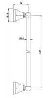 Полотенцедержатель с настенным креплением Nicolazzi Teide 1483 45,7х7,9 схема 1