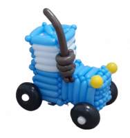 Синий трактор из воздушных шаров