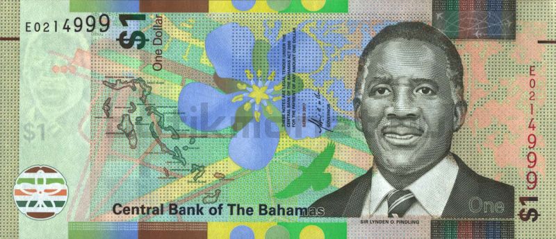 1 доллар 2017 Багамы