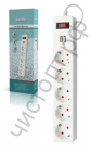 Удлинитель Smartbuy cетевой фильтр c USB, 10А, 5 гнезд, c з/ш, земля, ПВС 3x0,75, 3 м., белый (SBSP-30U-W)