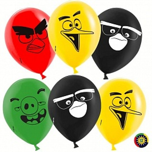 Angry Birds глаза и клювы шар латексный с гелием
