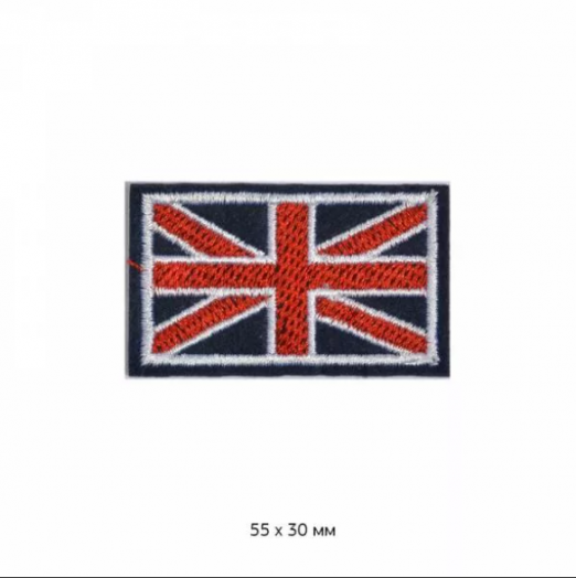 Термо-аппликация Флаг Великобритании 50 мм х 30 мм (TBT.ТЕР.19.7)