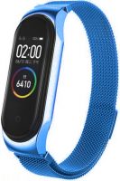 Браслет для Xiaomi Mi Band 5 миланская петля магнитный замок (синий)
