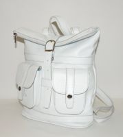 Белый кожаный рюкзак  "Рио-Гранде"
