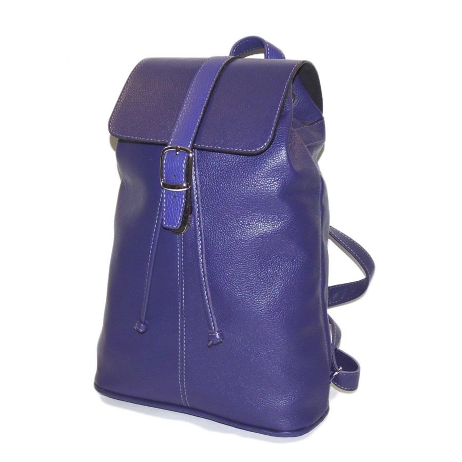 Кожаный рюкзак женский фиолетовый  "Фиолет"