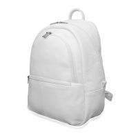 Белый кожаный рюкзак  "Канти"