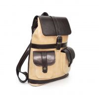 Бежево-коричневый кожаный рюкзак  "Вианн"