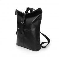 Черная кожаная сумка-рюкзак  "Айвери"