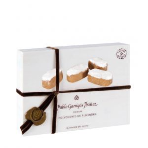Печенье Полворон из миндаля в деревянной коробке 200 г Испания Pablo Garrigos Premium Polvorones de Almendra