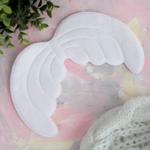 Кукольный аксессуар - Крылья ангела большие белые 21,5 * 14,5 см.