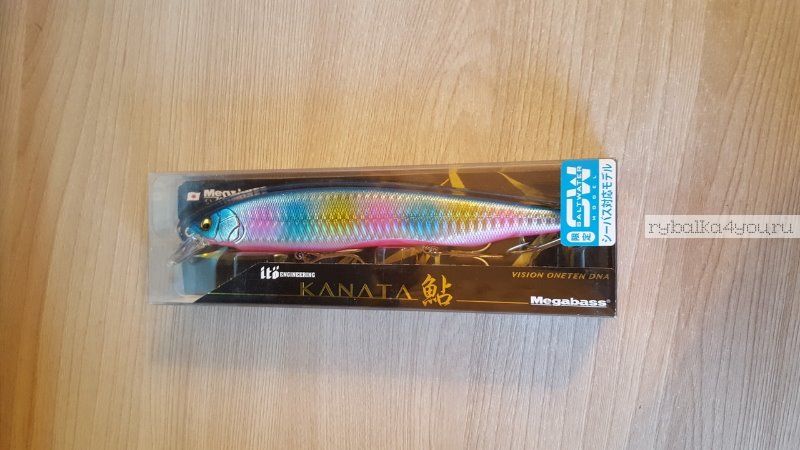 Воблер Megabass Kanata Ayu 160F SW 160 мм / 30 гр / Заглубление: 0,8 - 1,2  м / цвет: GLX Blue Pink Rainbow (JP)