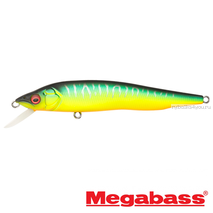 Воблер Megabass Vision 95Q-GO Slow Float 95мм / 9,8гр / Заглубление: 0,1 - 0,5 м / цвет: Mat Tiger