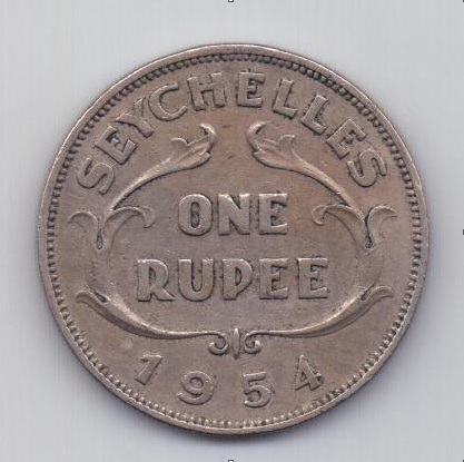 1 рупия 1954 Сейшелы XF Великобритания