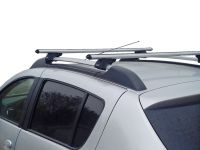Багажник на рейлинги Renault Sandero / Sandero Stepway Lux Классик с аэродинамическими дугами (53 мм)