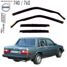 Дефлекторы Volvo 740 / 760 от 1981 - 1992 Седан для дверей вставные Heko (Польша) - 4 шт.