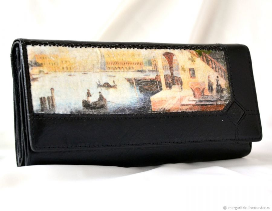 Кожаный кошелёк Старая Венеция