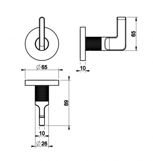 Запорный вентиль для термостатического смесителя Gessi 58263 схема 1