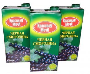 Сок Красивая Меча черносмородиновый (Без мякоти), 1л.