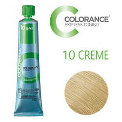 Goldwell Colorance Express Toning 10 CREME - Тонирующая крем-краска Кремовый блонд 60 мл