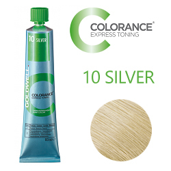 Goldwell Colorance Express Toning 10 SILVER  - Тонирующая крем-краска Серебристый блонд 60 мл