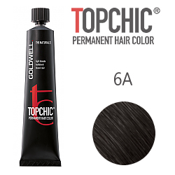 Goldwell Topchic 6A - Стойкая краска для волос - Темный русый пепельный 60 мл.