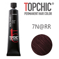 Goldwell Topchic 7N@RR - Стойкая краска для волос Блонд с интенсивно-красным сиянием 60 мл